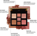 Authentic Milani travel friendly face palette in Light to Medium shade range open compact view
