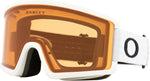 Oakley Target Line M snow goggles front view in matte white frame.