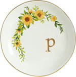 COLLECTIVE HOME - Ceramic Jewelry Tray, Trinket Dish for Rings Earrings Necklaces Bracelet Watch Keys, Birthday Mother's Day Christmas Gift for Women, 4.75", White Surface wirh Sunflowers (m) - Image 15
