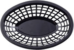Tablecraft black HDPE appetizer basket close up detail