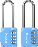 2 Pack disecu 2.6 Inch Long Shackle Combination Lock, 4 Digit Outdoor Waterproof Padlock for School Gym Locker, Sports Locker, Storage Unit, Gate, Fence, Toolbox, Cabinet (Black) - Image 15