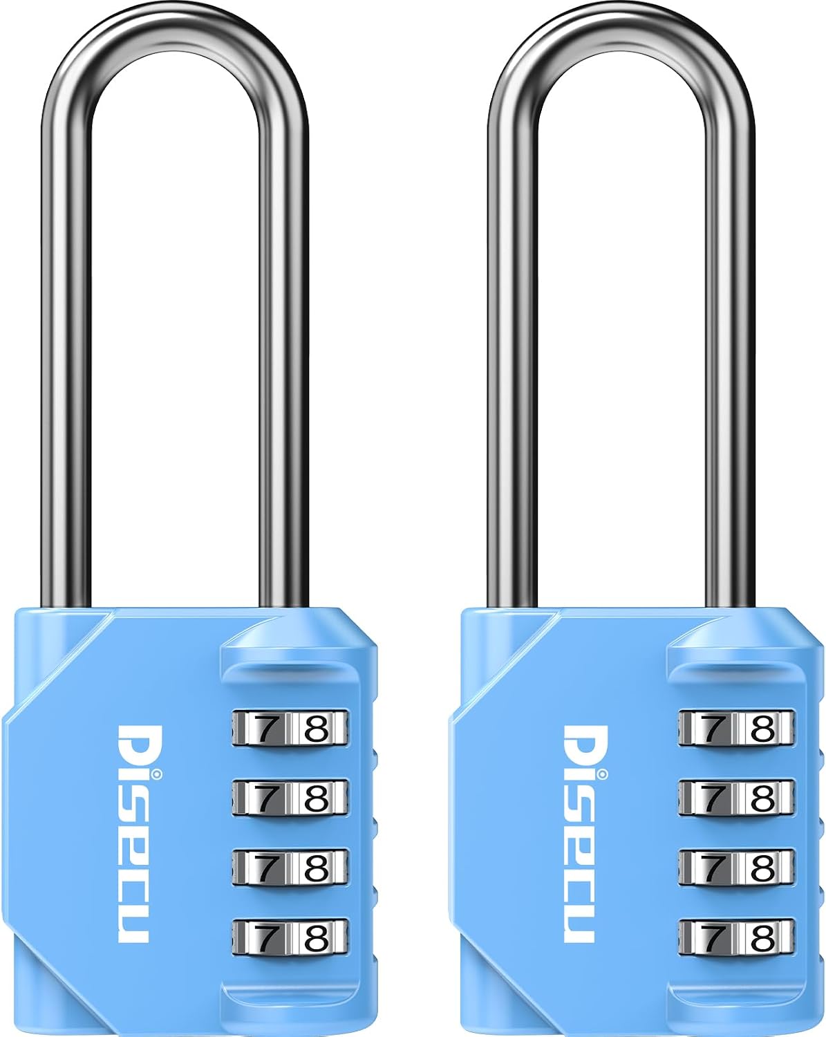 2 Pack disecu 2.6 Inch Long Shackle Combination Lock, 4 Digit Outdoor Waterproof Padlock for School Gym Locker, Sports Locker, Storage Unit, Gate, Fence, Toolbox, Cabinet (Black) - Image 15