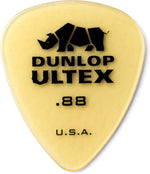 Jim Dunlop guitar picks brand logo and packaging label details.