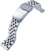Strapcode 20mm Angus-J Louis watch bracelet front view stainless steel