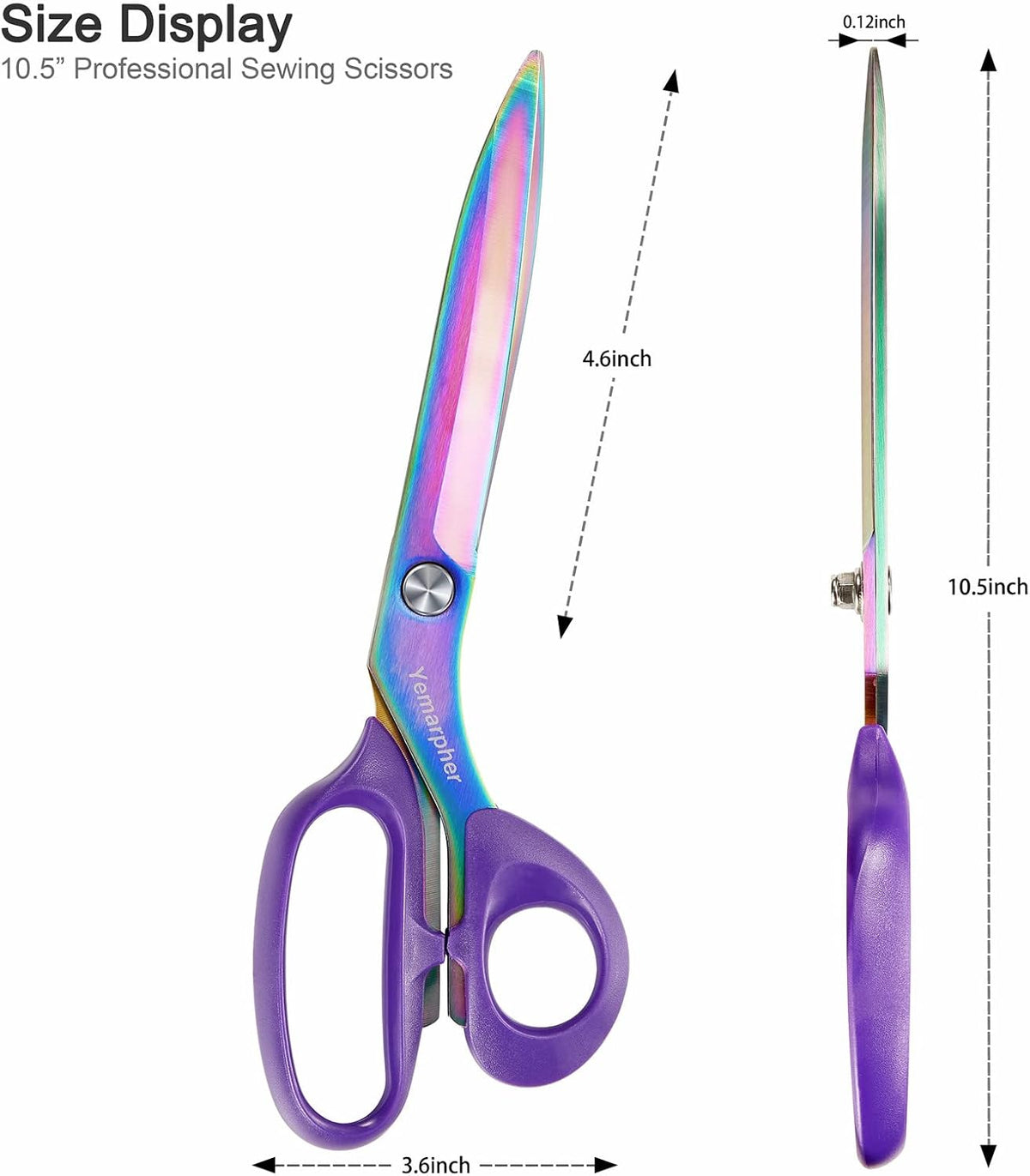 Heavy Duty Titanium Coated Scissors Cutting Through Denim Fabric