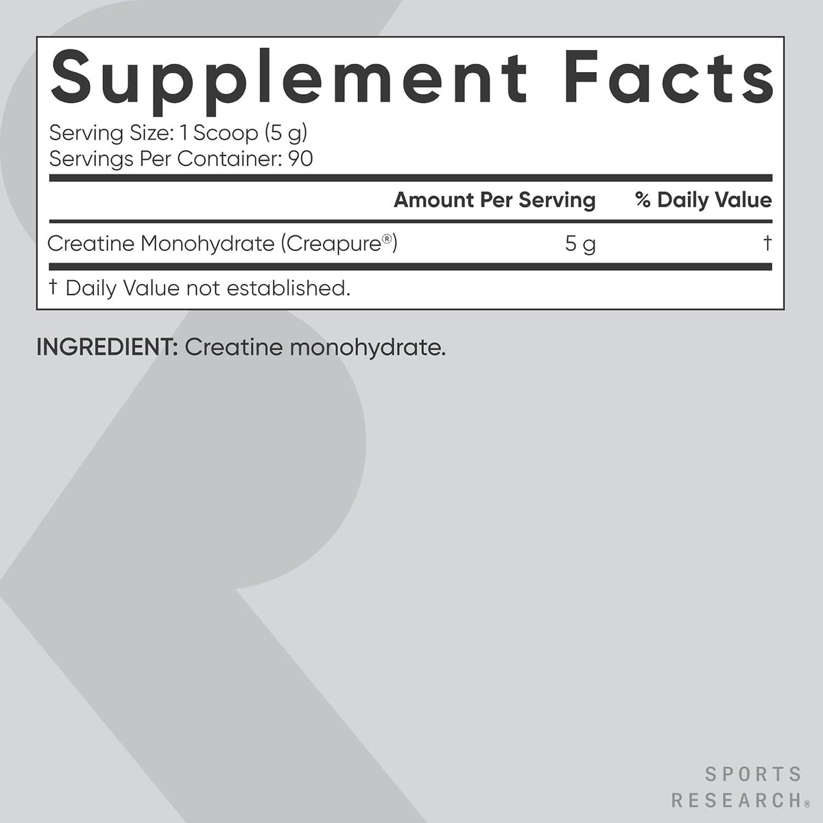 Vegan non GMO unflavored micronized creatine pre workout supplement packaging