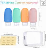 Morfone travel bottles showing the wide mouth opening for easy liquid filling