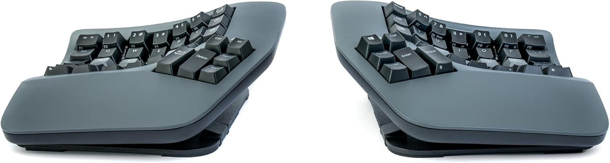 Kinesis Advantage360 professional keyboard with backlit keys enabled