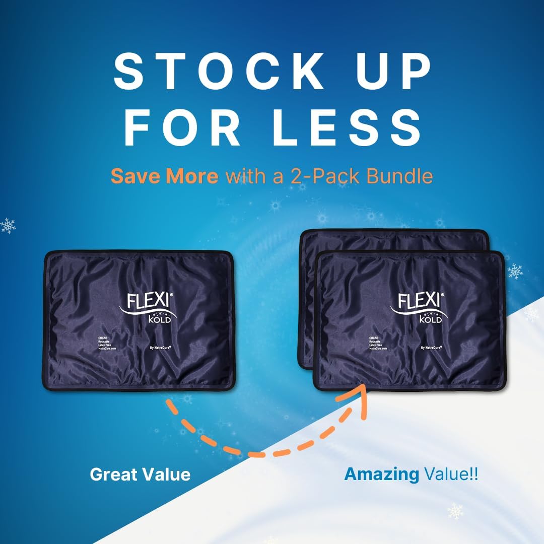 NatraCure FlexiKold cold pack showing flexible material