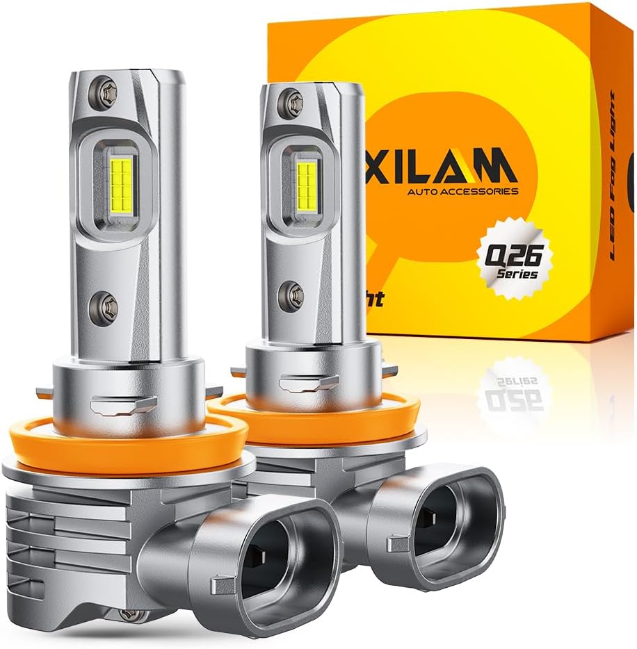 OXILAM H11 LED Bulbs front view showcasing premium automotive conversion kit pack of two.