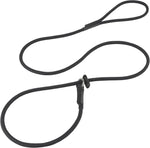 Fursdoly slip lead dog leash front view black nylon training rope