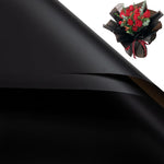 Gloreyan black flower wrapping paper 20 sheets front pack view