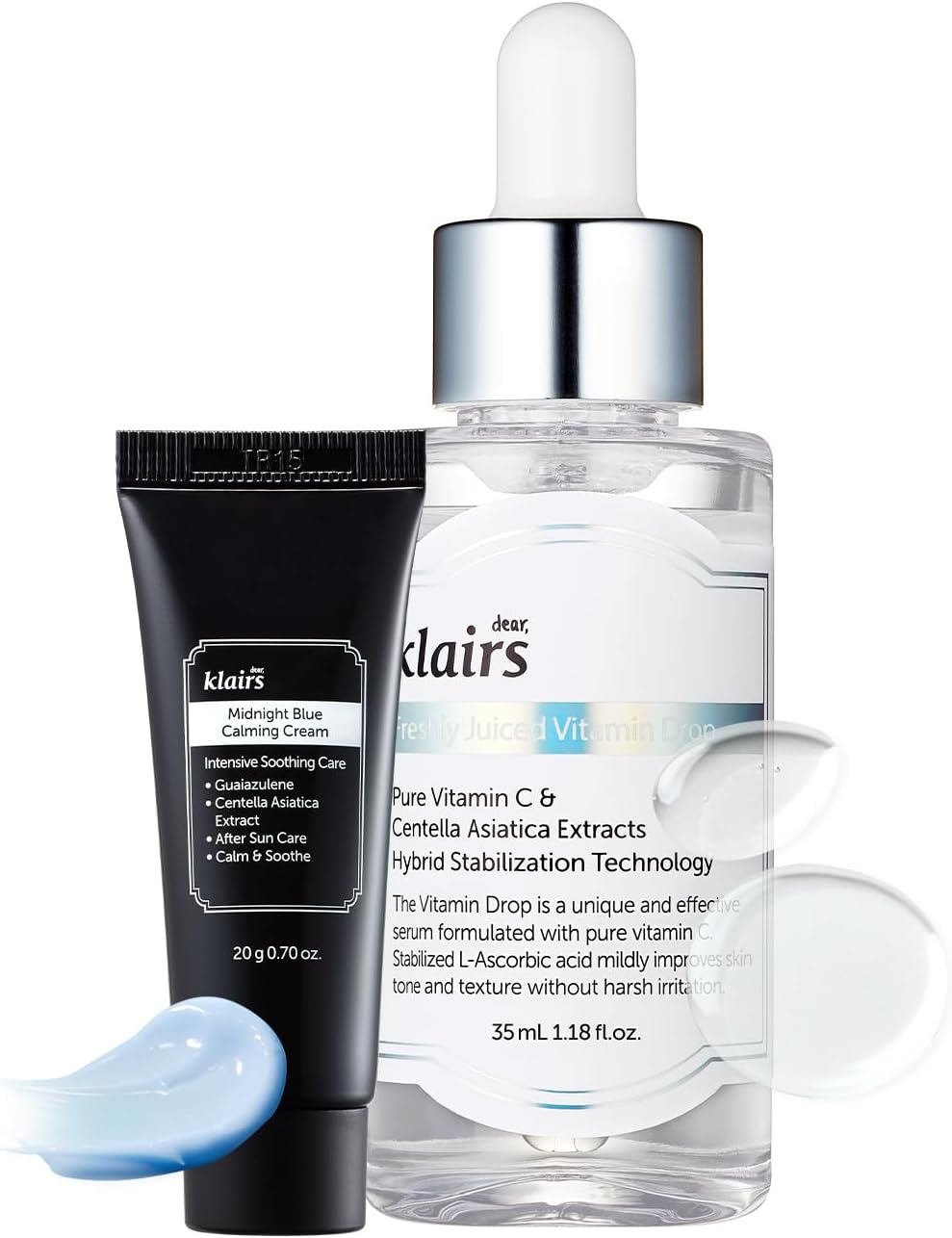 DearKlairs Vitamin Drop and Blue Cream Set packaging front view