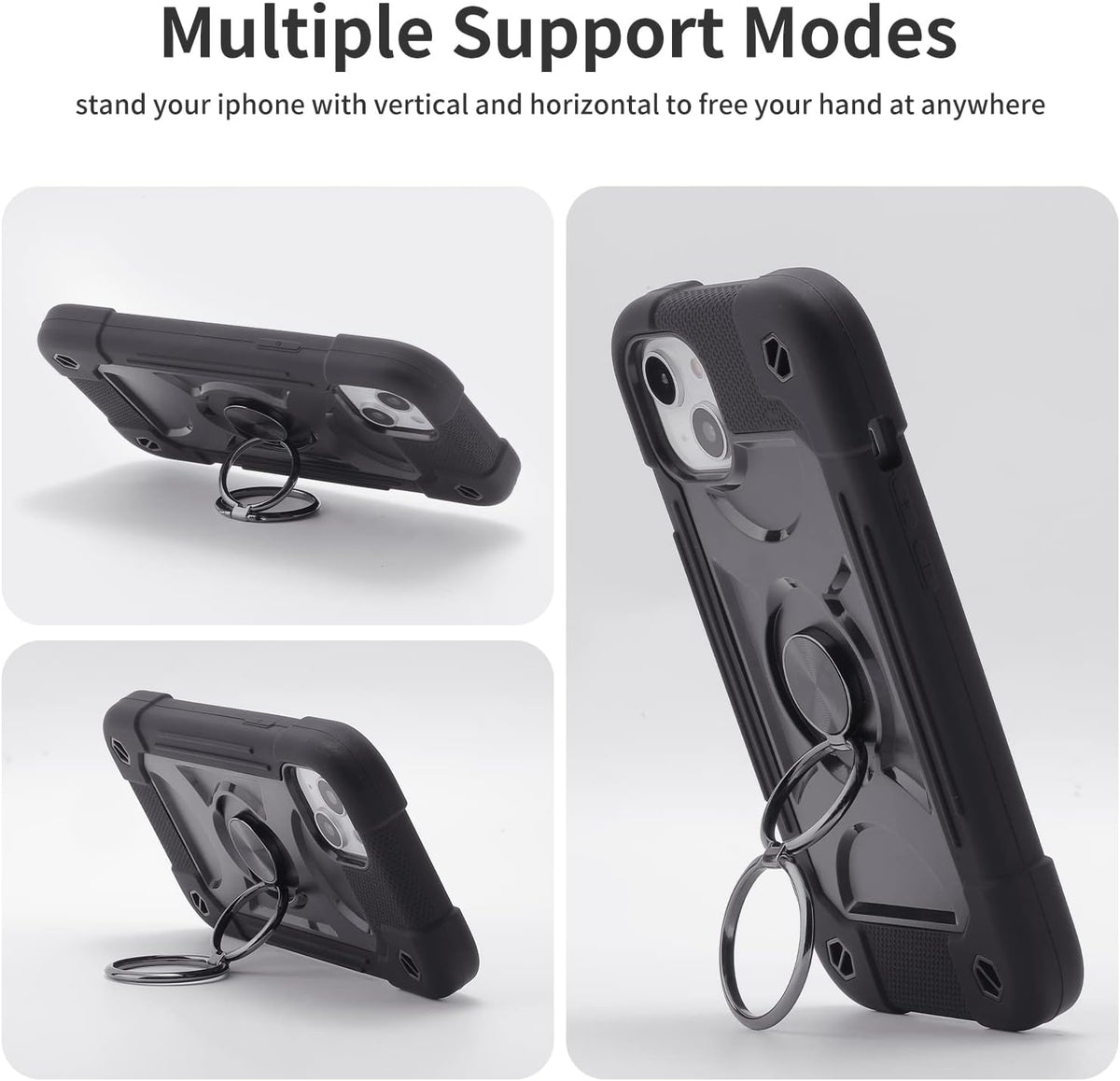 Cookiver phone case bundled with tempered glass screen protectors