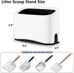 White cat litter scoop holder showing removable inner bin