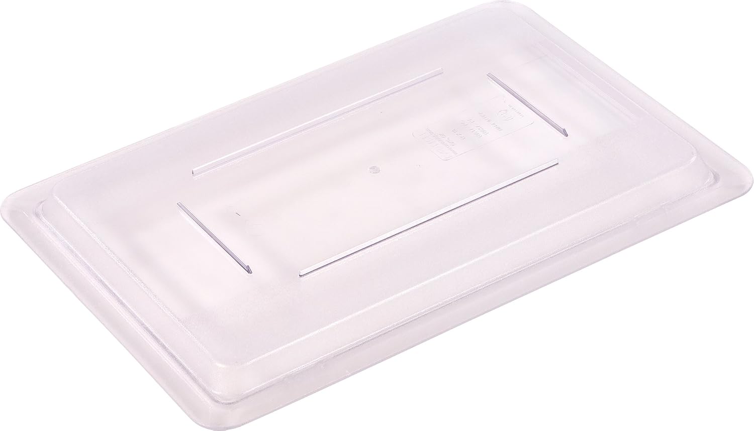 Carlisle food storage container lid front view clear polycarbonate