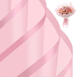 Woric pink flower bouquet wrapping paper pack of 25 sheets front view