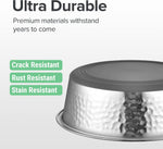 URBUDDIES stainless steel dog bowls overhead view