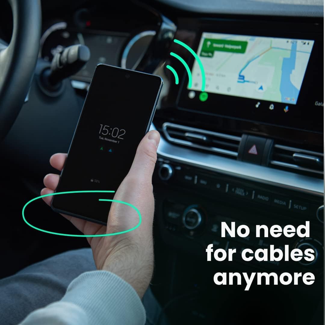 AAWireless companion app interface on smartphone screen