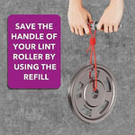 Demonstration of easy tear spiral sheets on a pet lint roller