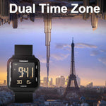 Tekmagic digital sports watch backlit screen in dark