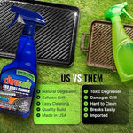 CitruSafe barbecue cleaning kit box packaging showing family safe usage instructions