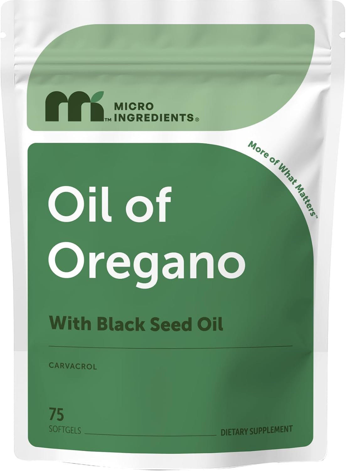 Micro Ingredients 150 softgels pouch side angle view
