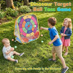 Dinosaur bean bag toss game set with ground nails for garden play