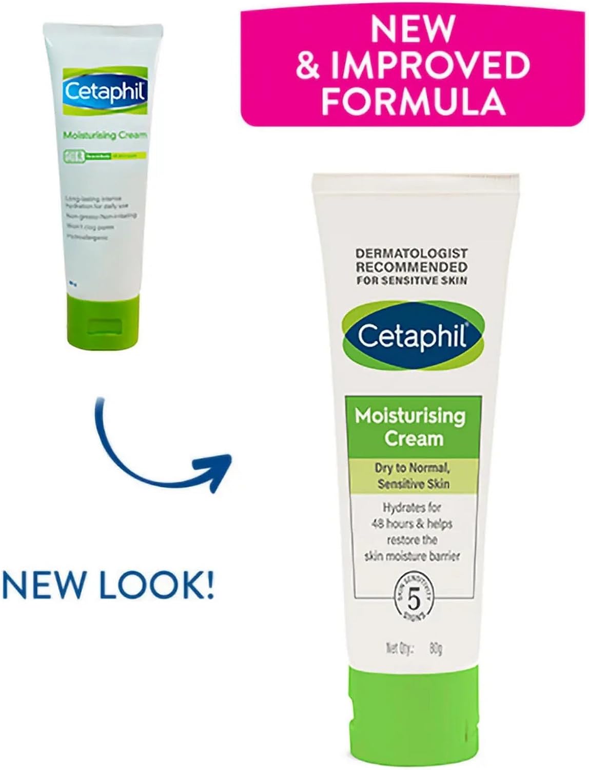 Cetaphil Moisturising Cream 80g texture swatch and application