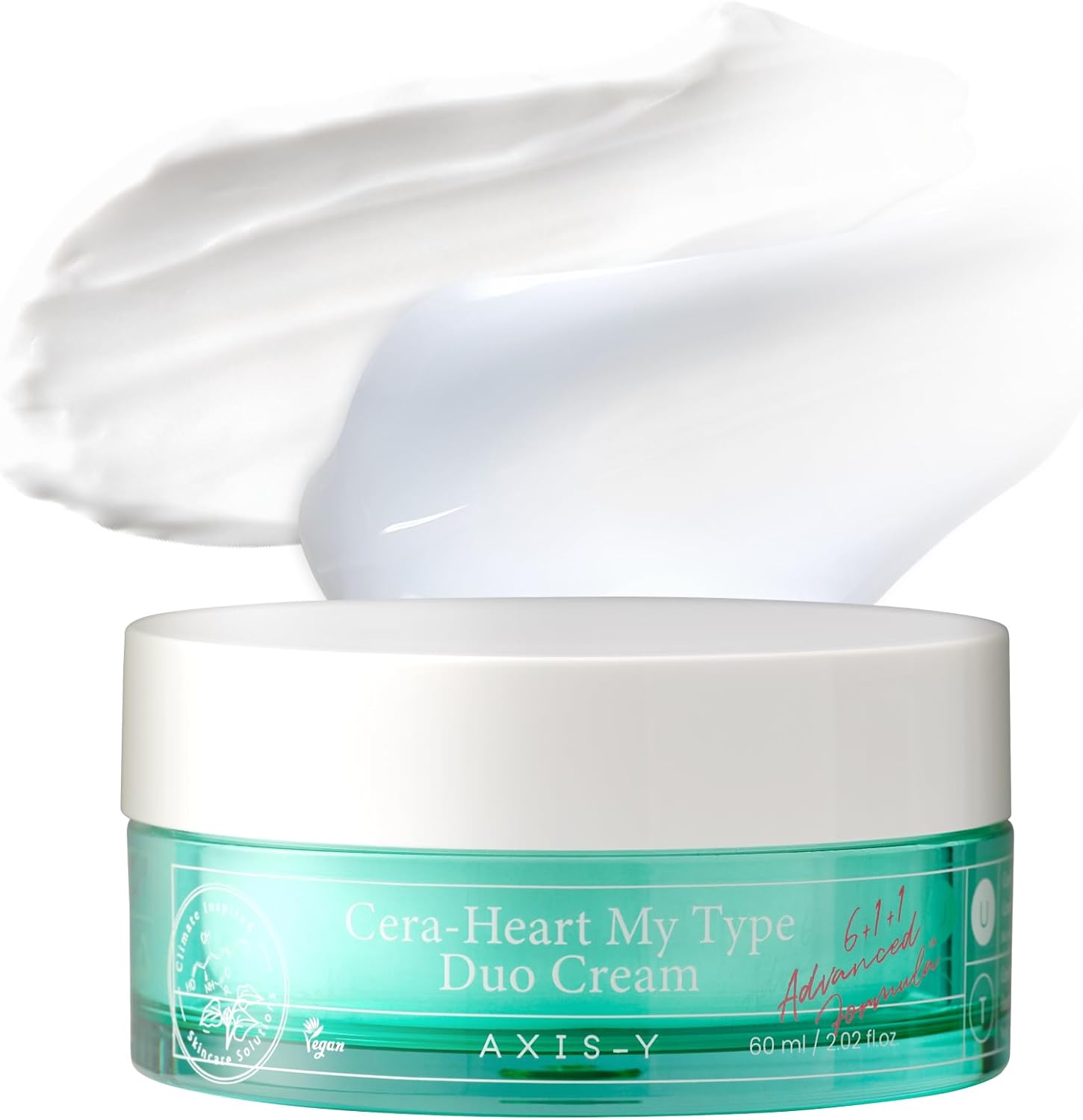 AXIS-Y Cera-Heart My Type Duo Cream dual-chamber jar front view