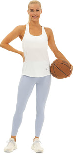 Icyzone yoga running top flat-lock seams closeup