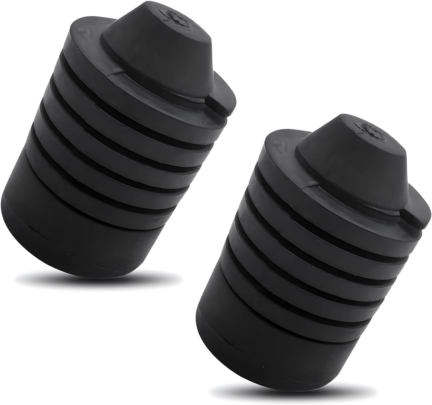 Hihaha car bumper damping rubber pad front view showing dense black material.