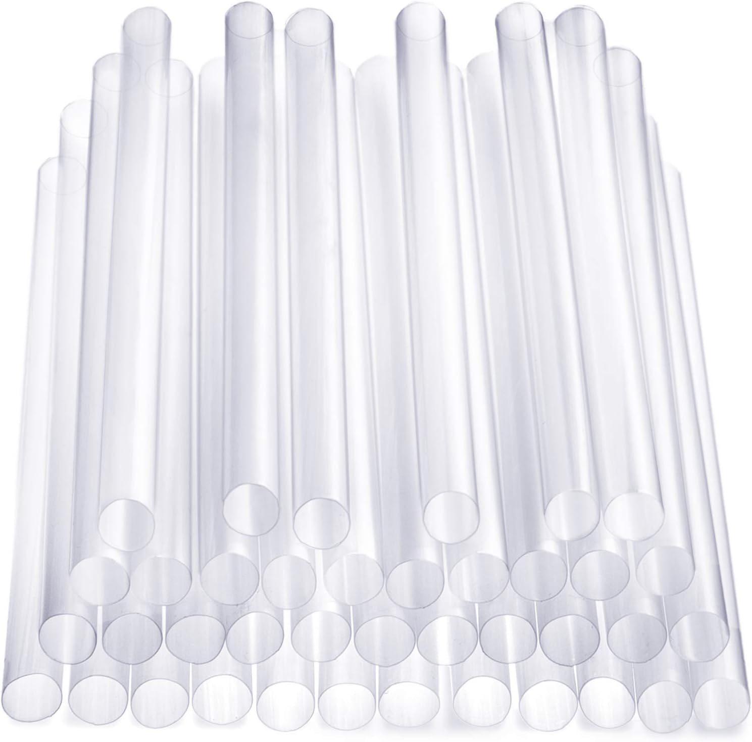 Comfy Package Jumbo Smoothie Straws one hundred pack front view showcasing clear plastic boba straws.