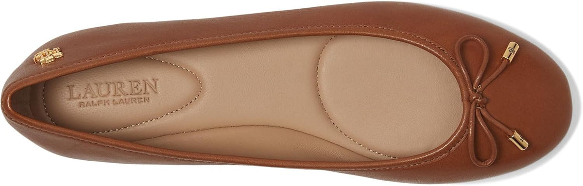 Lauren Ralph Lauren Jayna flat side profile showing heel logo
