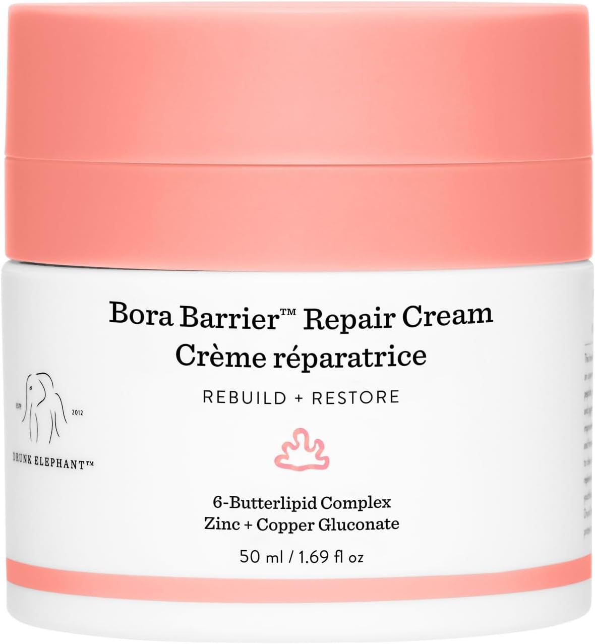 Drunk Elephant Bora Barrier Repair Cream front packaging view