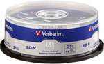 Verbatim M-Disc BD-R 25GB front view spindle packaging