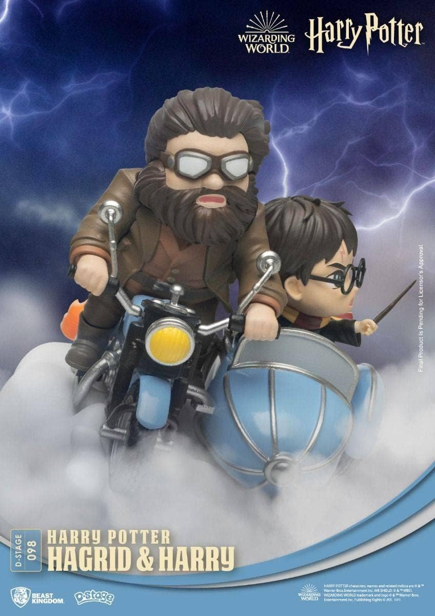Harry Potter flying motorcycle statue close up details