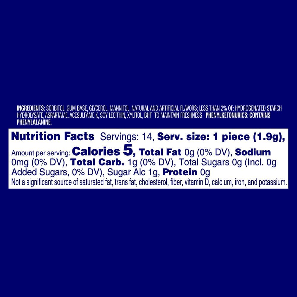 Wrigley Orbit Peppermint bulk box showing twelve individual fourteen piece packs.