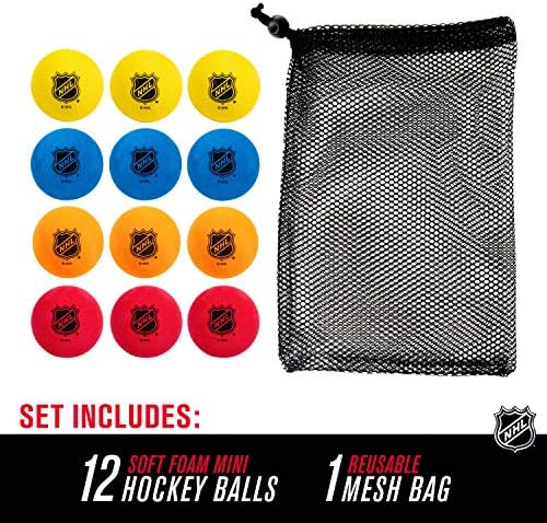 Assorted color two inch indoor knee hockey foam balls close up