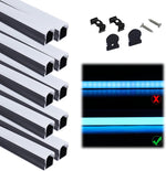 Muzata 10Pack 3.3FT/1M Silver Spotless LED Channel with Milky Diffuser U108 | Deep 17x14mm LED Aluminum Channel, U108 WW,Thick Milky Curved Diffuser, Spotless Lighting, Fits 12mm LED Strips - Image 11