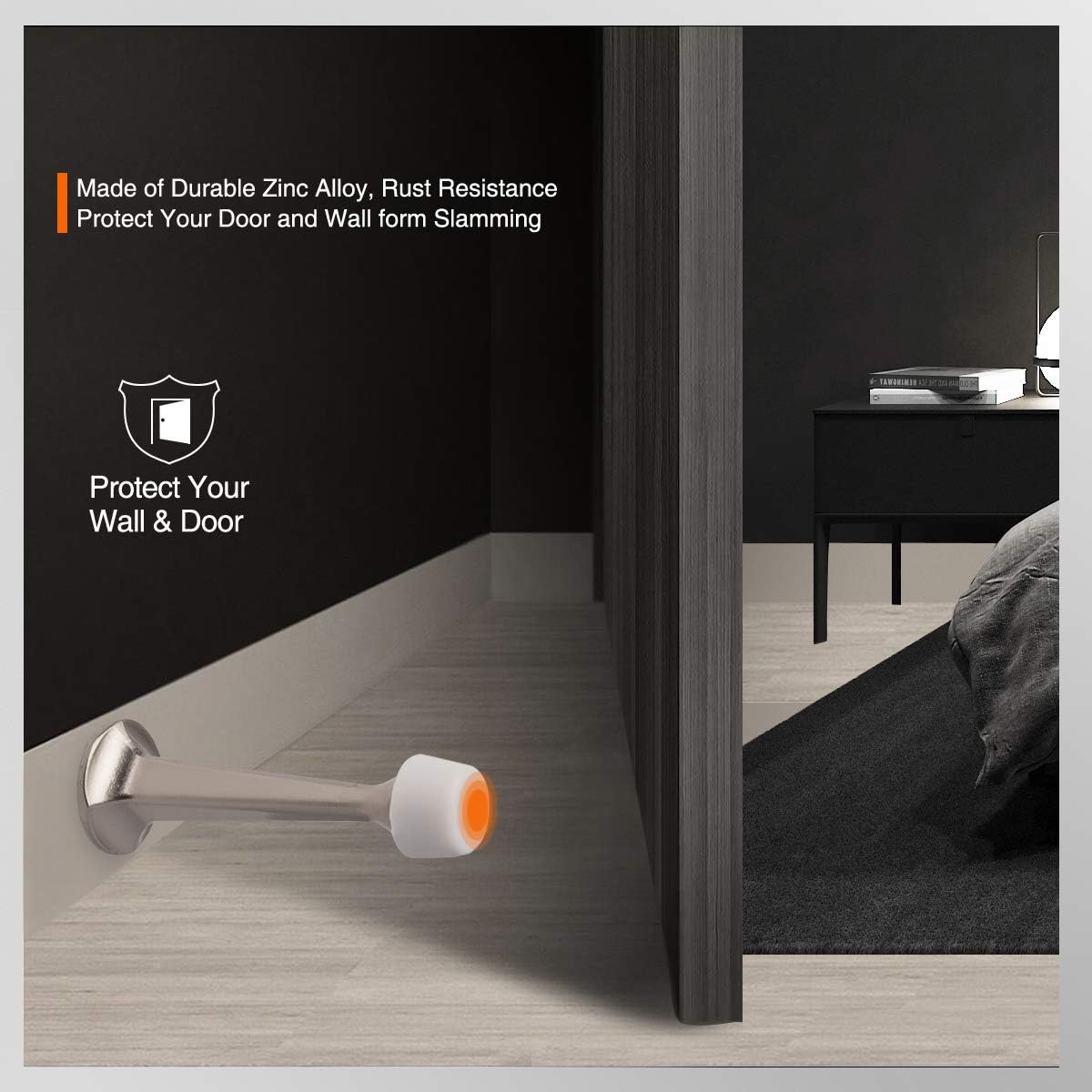 Kovosch door protector installed on baseboard