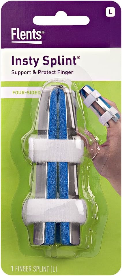 Flents 4-Sided Insty Splint Medium front view finger support brace