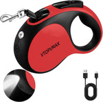 26Ft Retractable Dog Leash - for Dog Up to 110lbs, Tangle Free Walking Leash with Chew Proof Cable | LED Light | Dispenser | Poop Bags, Quick Lock Braking & Non-Slip Handle (White) - Image 12