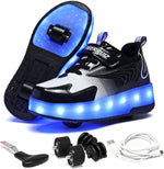 Ehauuo convertible roller shoes angled lifestyle display