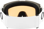 Oakley target line goggles top view with helmet integration brow line.