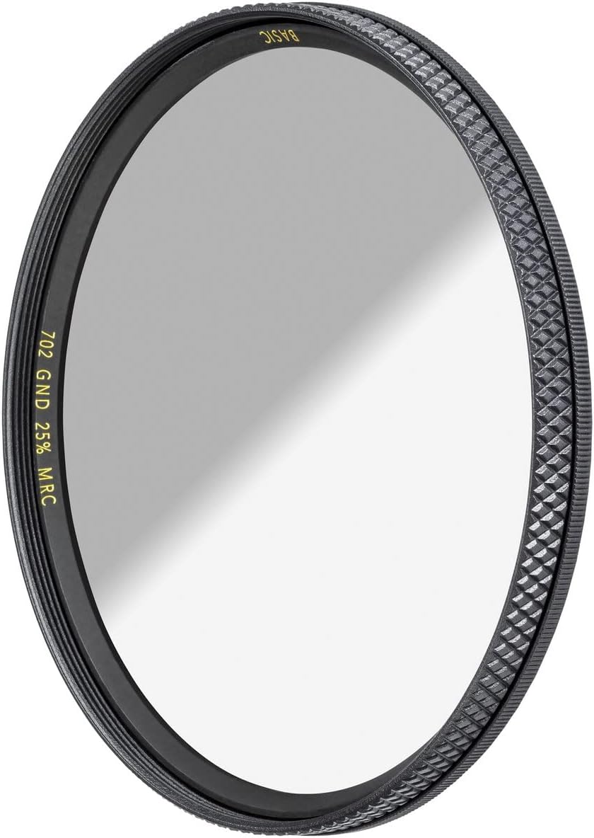 B+W 82mm basic neutral density graduated glass filter front view