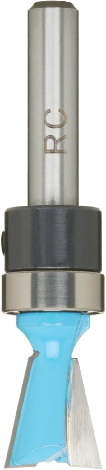 Roman Carbide DC1660 Dovetail Router Bit front view showing 1/4-inch shank