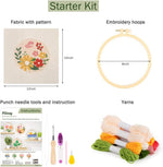 Pllieay floral pattern pre-printed fabric cloth for beginners