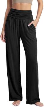 ODODOS Women's Wide Leg Palazzo Lounge Pants with Pockets Light Weight Loose Comfy Casual Pajama Pants-26/28/30"/32" Inseam - Image 9