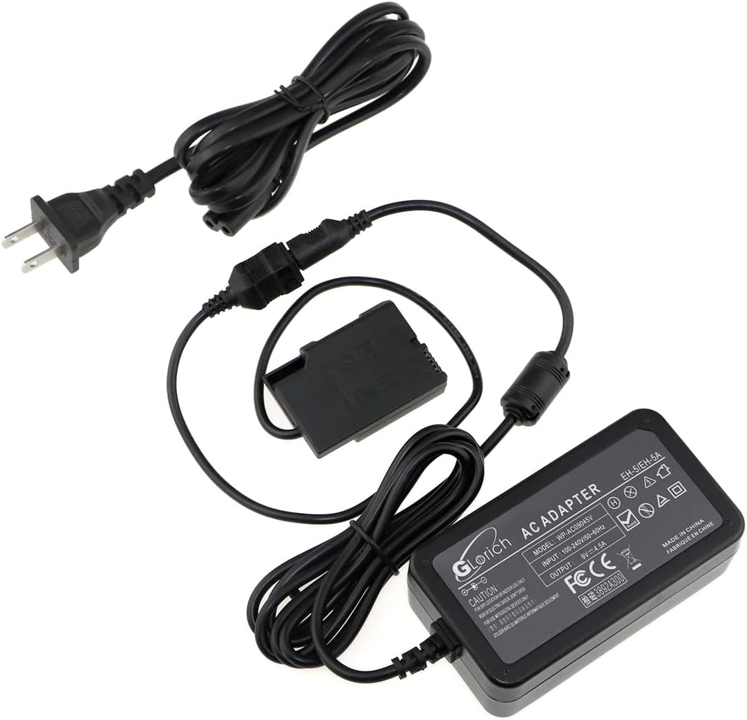 Glorich EP-5A DC Coupler AC Adapter Kit front view camera power connector